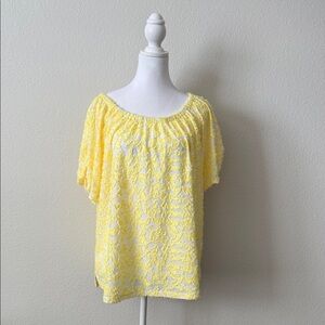 Zac & Rachel Sunny Yellow Lace Blouse